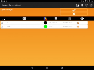 Screen of layer manager with the layer added